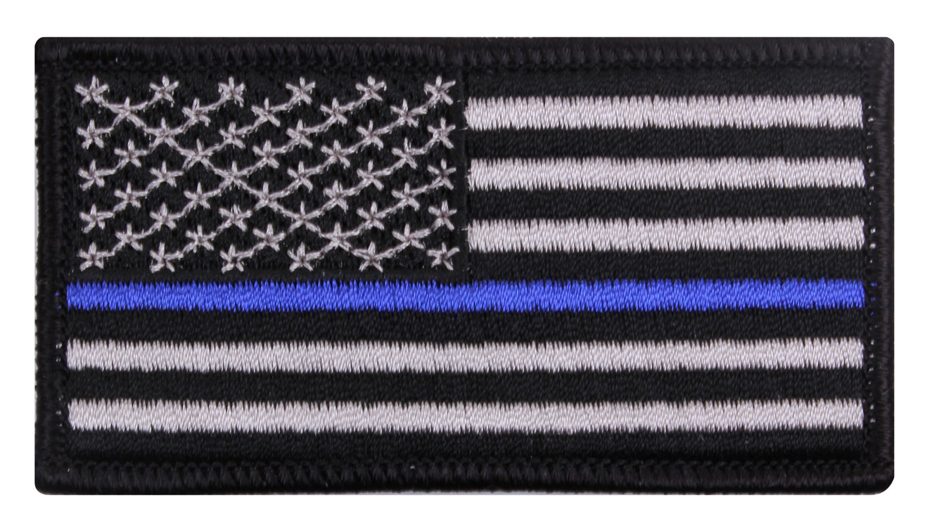 Thin Blue Line Flag Patch - Iron On