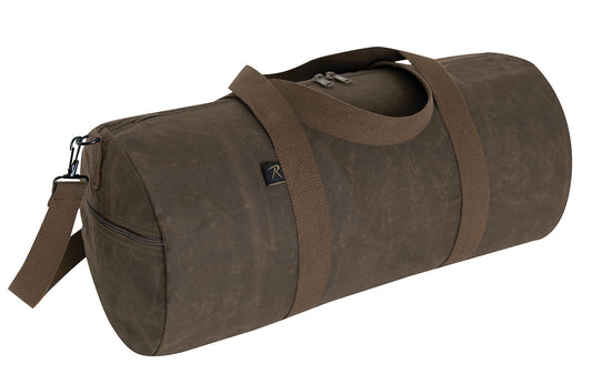 Waxed Canvas Shoulder Duffle Bag - 24 Inch