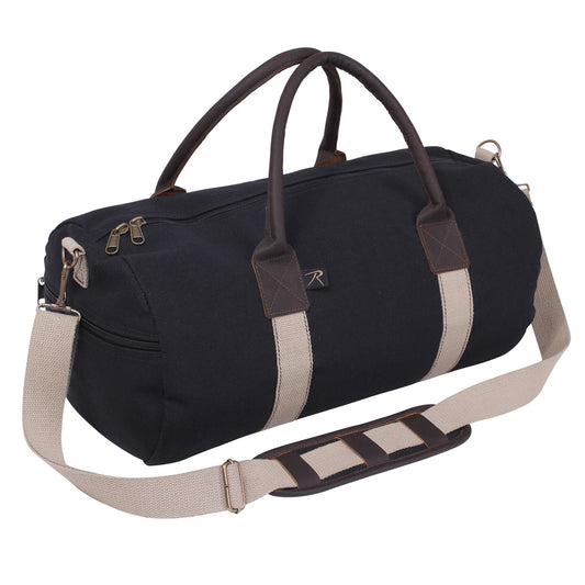 Canvas & Leather Gym Duffle Bag