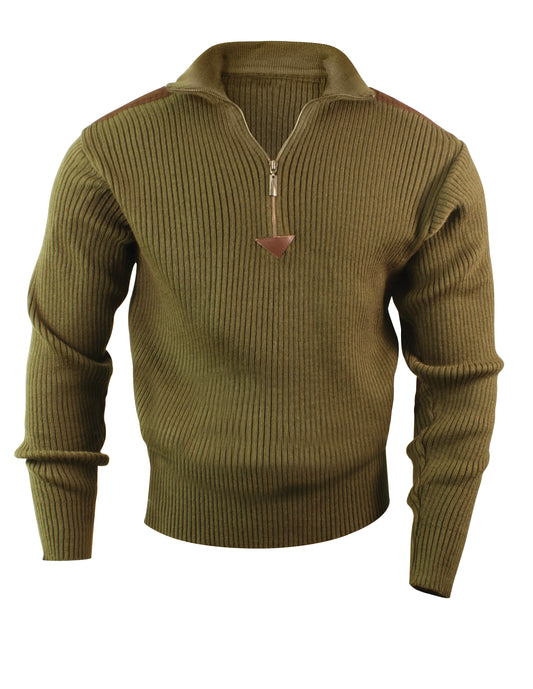 Quarter Zip Acrylic Commando Sweater