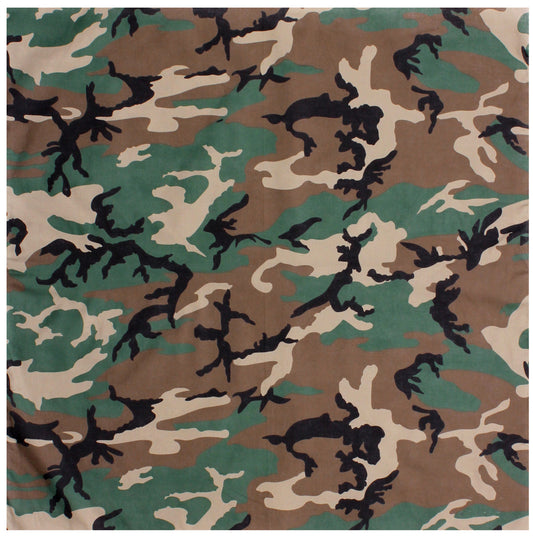 Large Camo Bandana 27 x 27 Inch