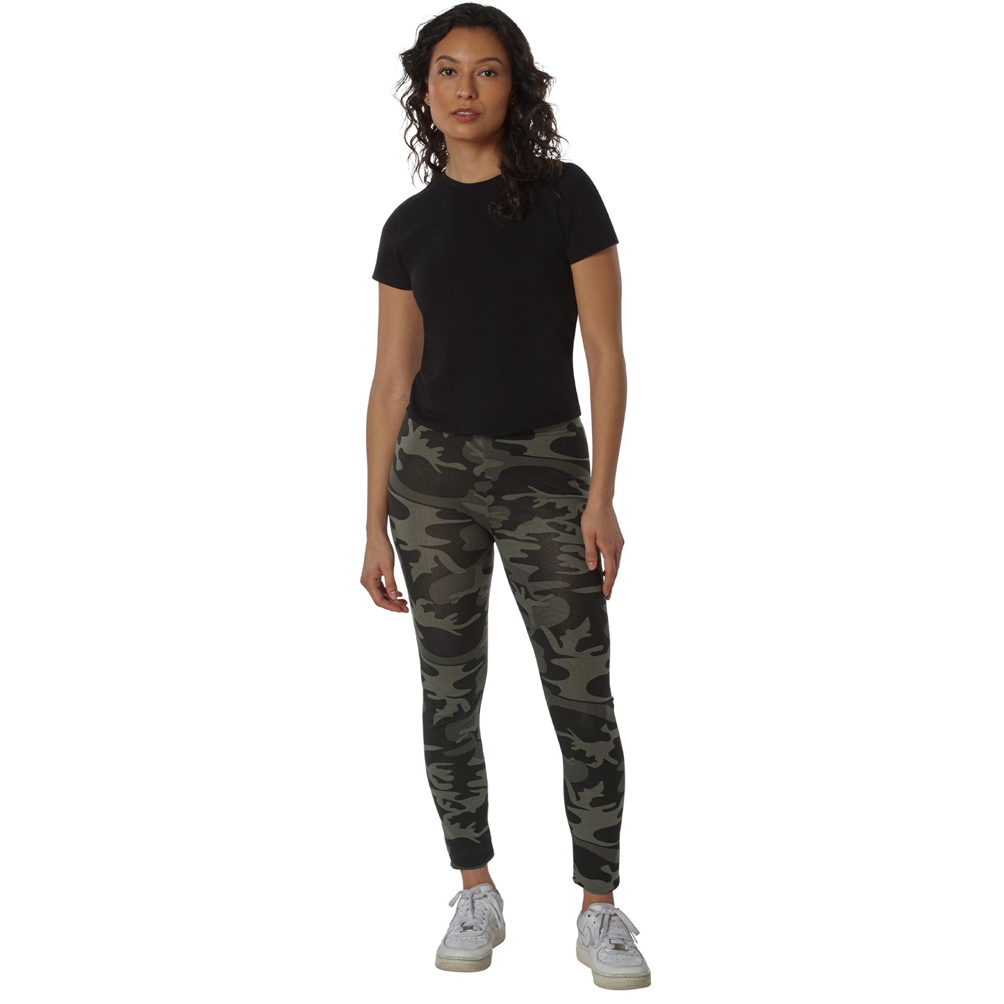 Womens Workout Performance Camo Leggings With Pockets