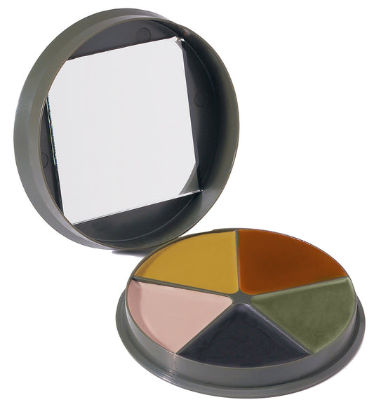 GI Type 5 Color Camo Face Paint - Round Compact