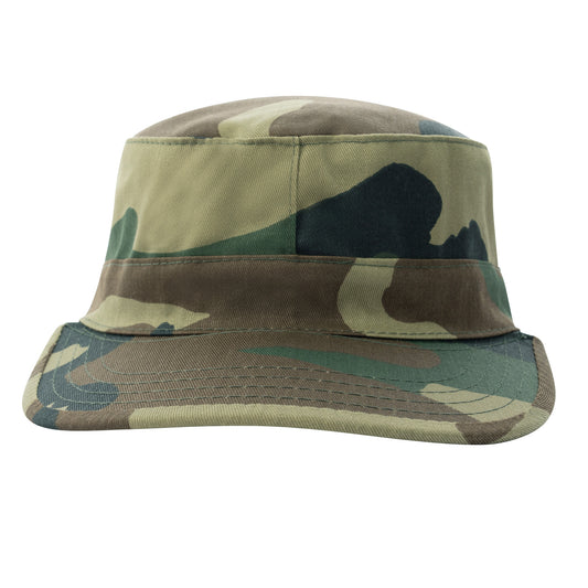 Kids Military Fatigue Cap - Woodland Camo