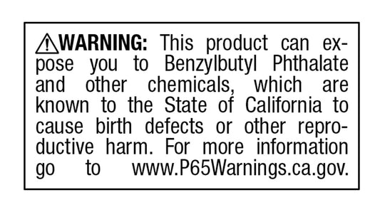 California Prop 65 Chemical Warning Labels