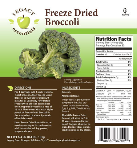 Freeze Dried Broccoli