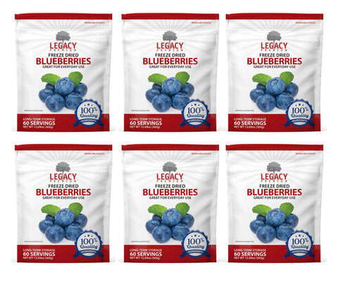 Freeze Dried Blueberries - 6 pack