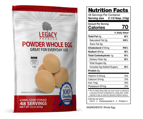 Bulk Whole Egg Powder - 6 pack