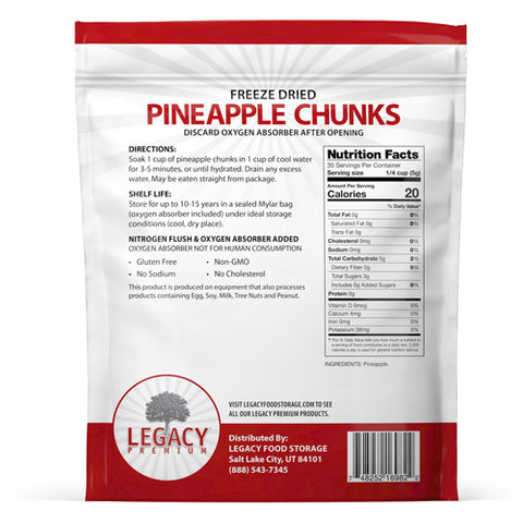 Freeze Dried Pineapple Chunks