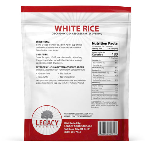 Long Shelf Life Parboiled White Rice - 6 pack